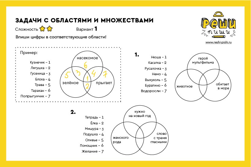 Задача 5 на множества