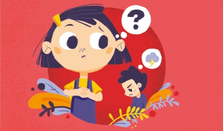 Родители и ребёнок играют в эмоциональную игру