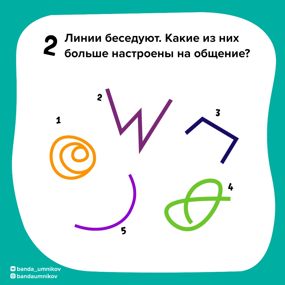 Задачка 2: угадай эмоции фигур, линий и цифр