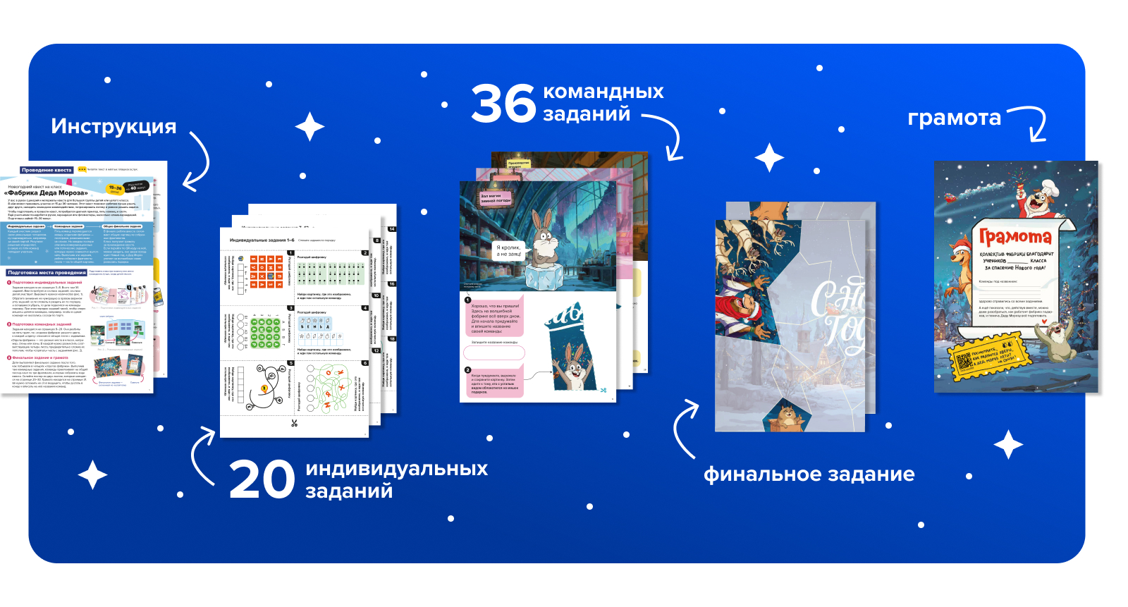 Шаг 1. Скачайте и распечатайте PDF-файл — Квест на класс Фабрика Деда Мороза