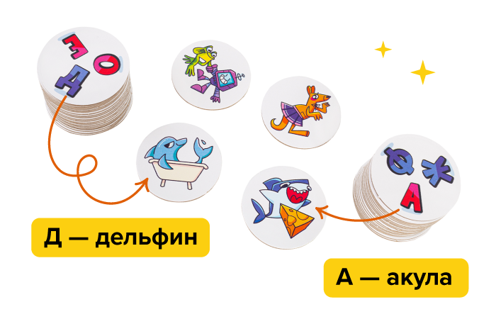 Процесс игры Скоробуквы — учим буквы через яркие ассоциации